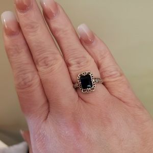 Jewelry - STERLING SILVER (faux) Sapphire Ring Jewelry - STERLING SILVER (faux) Sapphire Ring